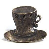 Emenee MK1053-ABR Home Classics Collection Cup & Saucer 1-3/4 inch x 2 inch in Antique Matte Brass gatherings Series